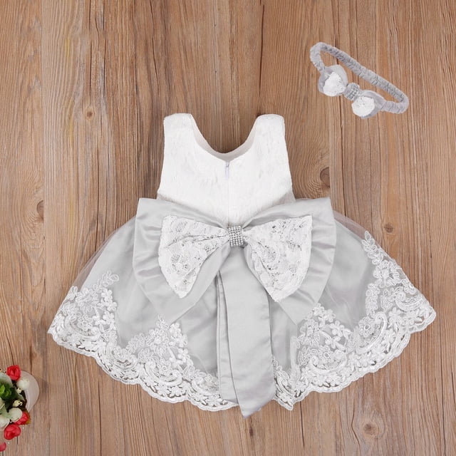 Princesse Fleur Fille Robe d'Été Tutu Anniversaire Fête Robes Baptême Dentelle Mariage Enfants Robe Formelle Robe 18-24 Mois