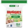 thumbnail image 1 of Toallitas húmedas para bebé HUGGIES Natural Care Sensitive sin fragancia 184 unidades, 1 of 4