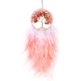 thumbnail image 3 of BR Atrapasueños Tree of Life - Decoración de pared de plumas hecha a mano para dormitorio, dormitorio, hogar - Big Pink Tree, 3 of 5