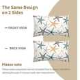 thumbnail image 3 of Orange Blue Teal Starfish Lumbar Pillow Covers 12X20 Inch Set of 2 Beach Ocean Coastal Decorative Rectangular Pillow Cases Summer Nautical Cotton Linen Cushion Case Home Decor for Sofa Couch Outdoor, 3 of 5