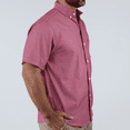 thumbnail image 3 of Camisa de Vestir Hombre Rojo Jaspe Manga Corta Tela Con Textura, 3 of 4