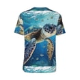 thumbnail image 3 of Balery Watercolor Turtle Baseball Jersey for Men Casual Button Down Shirts Short Sleeve Active Team Sports Uniform-3X-Large, 3 of 9