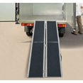 thumbnail image 6 of HomCom Lightweight Aluminum Portable Skidproof PVC Carpeted Folding Wheelchair Ramp, 8', 6 of 10