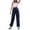 Dark Blue, variant on ibuvkizy Winter Cargo Pants Women,Fashionable Women's Casual Solid Color Button High Waist Wide Leg Work Pants Khaki,M