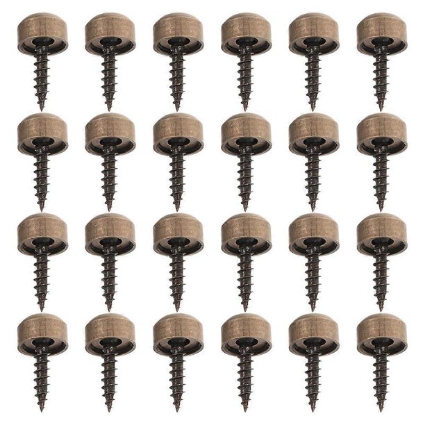 Copper Decorative Self Tapping Screws with Caps for Furniture and Fixture Enhancement – Durable, Elegant Mirror Fixing Fasteners, 24 pcs