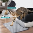 thumbnail image 4 of CONCETTA 24in Stainless Steel Cat Litter Box with Lid, Large Cat Litter Box for Cats, High Wall Sides, Anti-Urine Leakage, Easy Cleaning, Scoop and Mat Included, Black, 4 of 9