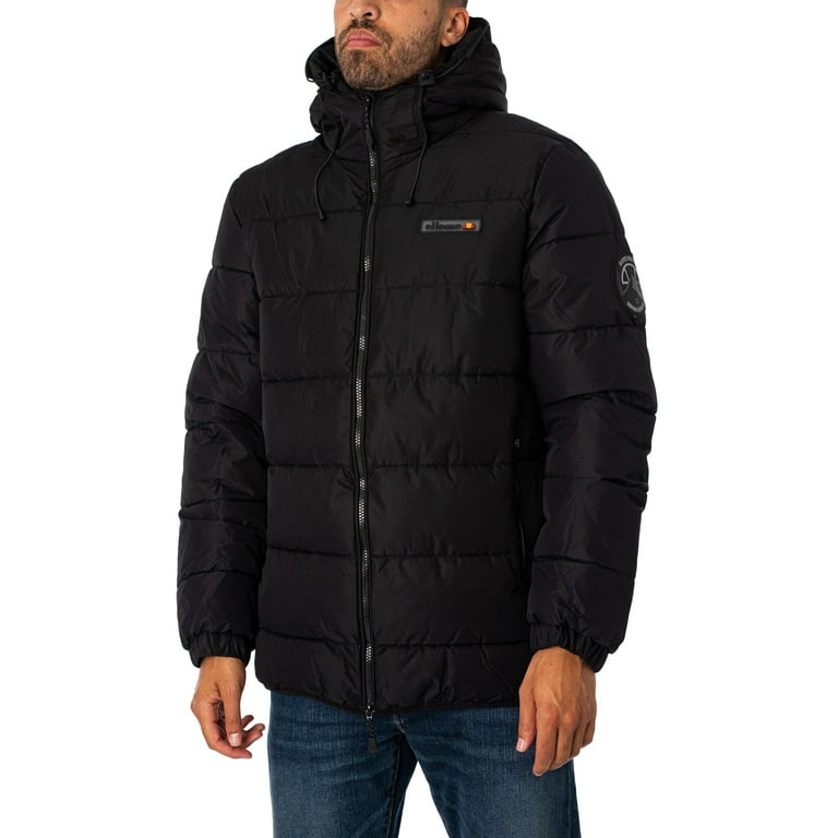 Black ellesse puffer jacket hotsell