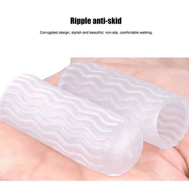 10 Pcs Manchons d'Orteils Bonne Protection Courbe Flexible Compression Bonne Protection Lavable Réutilisable Manchons d'Orteils Gel Design Simple Accessoire de Pied