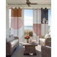 thumbnail image 6 of Orange Pink Grey Kitchen Curtains Geometric Abstract Art Modern Cafe Short Curtains for Bathroom Blackout Window Curtain Grommet Small Window Treatment Tier Drapes for Bedroom Living Room 52"x45"x2, 6 of 9