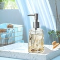 thumbnail image 5 of FONMY Soap Dispenser with Pump Acrylic w/Nature Seashell Handmade Bathroom Hand Soap Dispenser, Kitchen Refillable Liquid Dispenser for Soap,Dish Soap, Lotion (Milkly White), 5 of 6