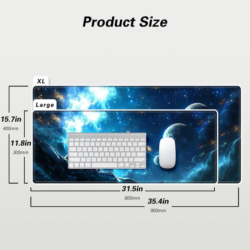 HELLOYOUNG Creative Wolf Pattern Mouse Pad, Large Gaming Mouse Mat with Non-Slip Rubber Base, Extended Desk Pad for Home Office and Game Room, Best Halloween Christmas New Year Gift