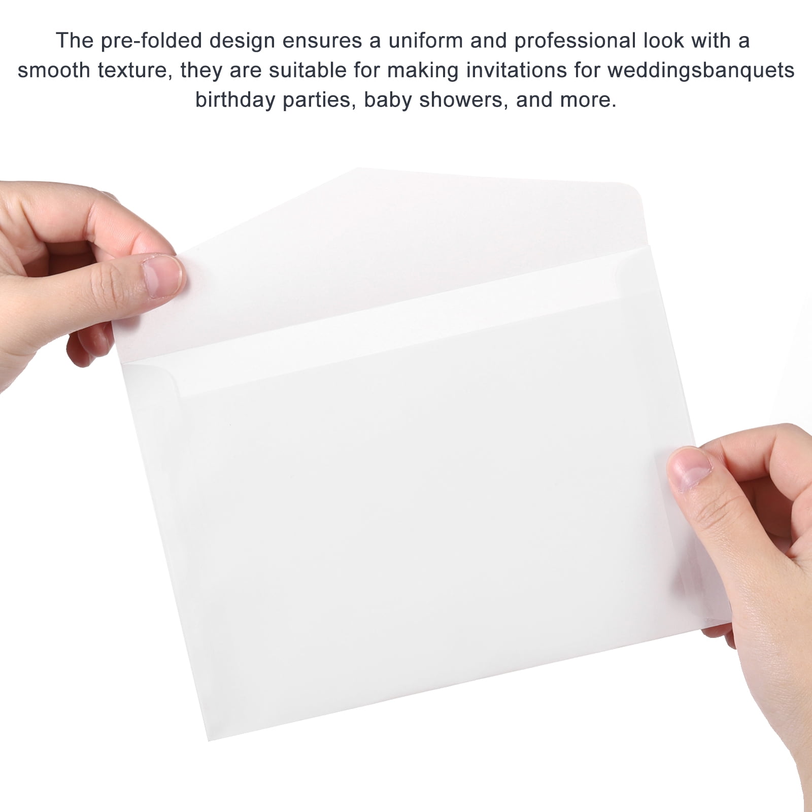 220 Pack Vellum Paper, 4x6 Inch Vellum Jackets Pre-Folded Vellum Envelopes Transparent 53GSM