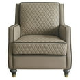 thumbnail image 2 of ACME House Marchese Sloped Arm Tufted Accent Chair in Tan, 2 of 10