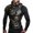 A-Black3140, variant on XIAOCHA Mens Asymmetric Leather Panel Top Relaxed Fit Fall Daily Long Sleeve Sweatshirts