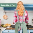thumbnail image 6 of XXXFLOWER Aprons for Women with Pockets Daisy Floral Cute Apron for Kitchen Cooking Baking Gardening 2 Pack, 6 of 7