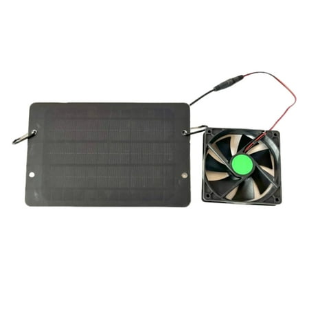 

GoldHub Solar Panel Powered Ventilation Fan Strong Airflow Low Noise Easy Installation Effective Cooling IP65 Waterproof Solar Panel Powered Fan Air Extractor