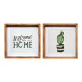 thumbnail image 1 of Home Roots Beddings 329323 Framed Cactus Wall Decor, Multicolor - Set of 2, 1 of 1