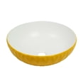 thumbnail image 2 of 16" Round Ceramic Vessel Bathroom Sink – Modern Textured Bowl Design in Yellow, 2 of 8
