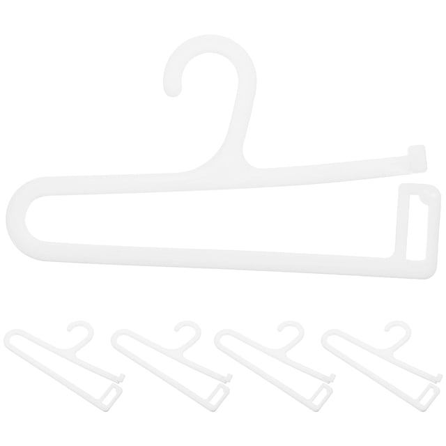 WASHWEPE 5Pcs Children's Hangers White Plastic Design for DIY Projects