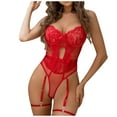 thumbnail image 2 of uublik Valentines Lingerie Set for Women Bodysuit Sexy Naughty Plus Size Lace Babydoll, 2 of 5