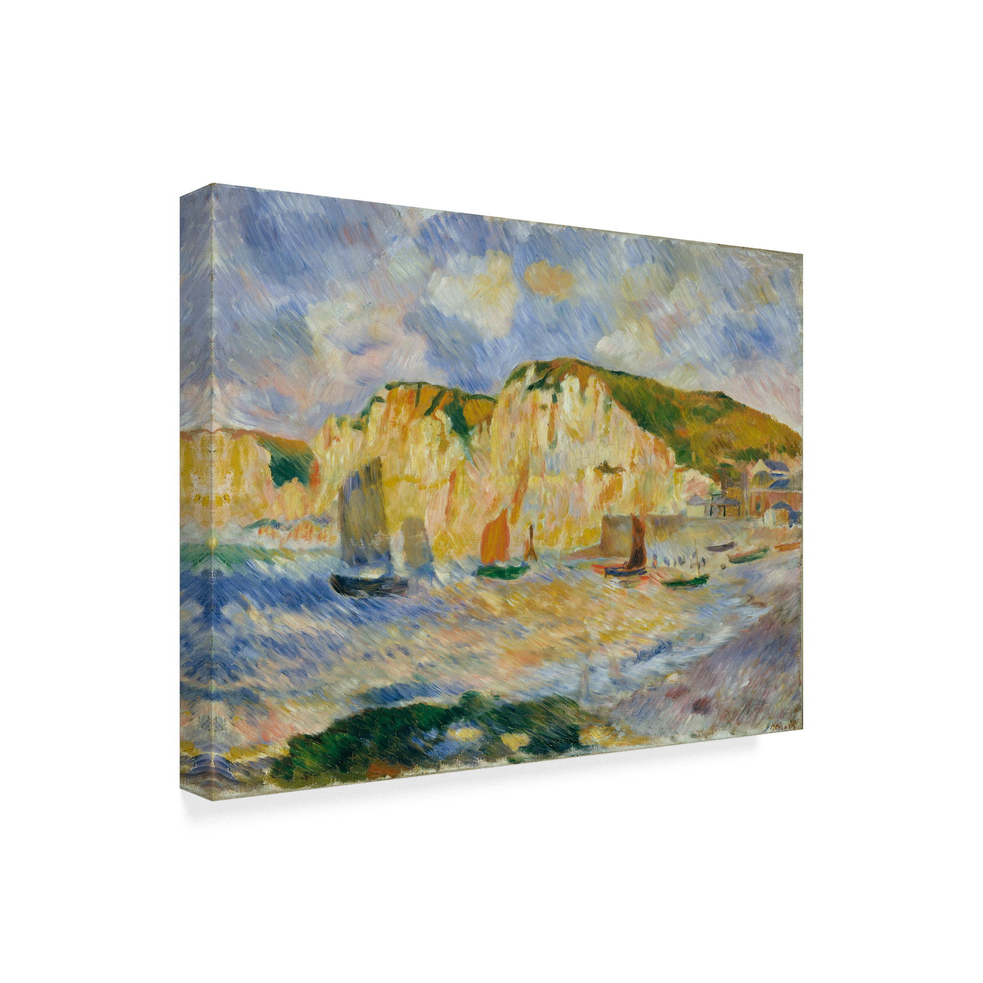 Trademark Fine Art 'Sea And Cliffs' Canvas Art by Pierre Auguste Renoir