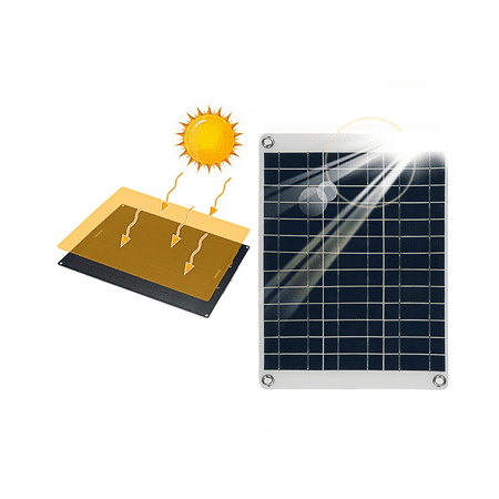 

20W Solar Panel Kit 12V Charge Battery with 60A Controller Solar Phone Charger Plate for RV Car Yacht Outdoor