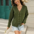 thumbnail image 2 of Vedolay Women Sweater Women's Casual Long Sleeve Sweaters Soft Loose Fit Pullover Sweater Tops,Green M, 2 of 3