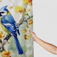 thumbnail image 3 of COMIO Durable and Washable Colorful Bird on Peach Blossom Branch Shower Curtain - Multiple Sizes White, 3 of 6