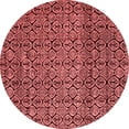 thumbnail image 1 of Ahgly Company Indoor Round Abstract Red Modern Area Rugs, 5' Round, 1 of 4