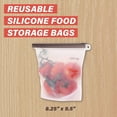 thumbnail image 2 of Reusable Silicone Food Storage Bags (3 x Large) for Sandwich Snack Lunch Vegetable Fruit Sous Vide Liquid | Airtight BPA-Free Leakproof & Eco friendly Plastic Free Ziplock Bags by Homeries, 2 of 6