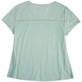 thumbnail image 3 of Coral Bay Womens Crochet Line Floral Embroidery Neck Top Large Seafoam, 3 of 3