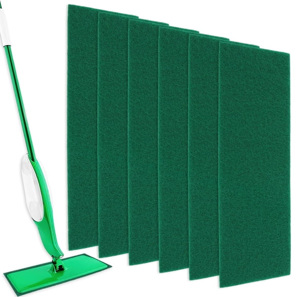 KEEPOW 6 Pack Scrub Mop Pads Replacement Compatible with Libman Freedom Spray Mop, Mop Scrubber Attachment for Floor Cleaning, Fit for Rubb
