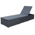 thumbnail image 5 of vidaXL Chaise Longue avec Coussin en Rotin Synthétique Noir, 5 of 5