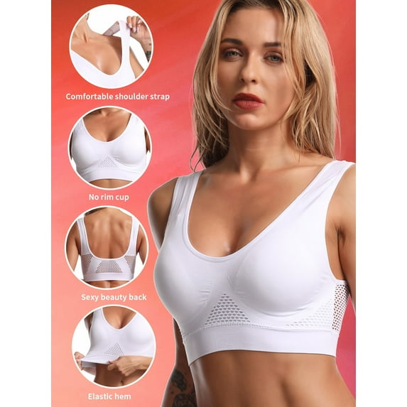 Women's Seamless Essential Bra with Pads, Comfort Wireless Push Up Vest Brassiere Bra, women's lingerie & underwear