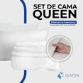 thumbnail image 3 of Juego de Edredón y Sábanas Queen Size Set de 6 Piezas Gaon Elegante Ultrasuave Blanco, 3 of 5