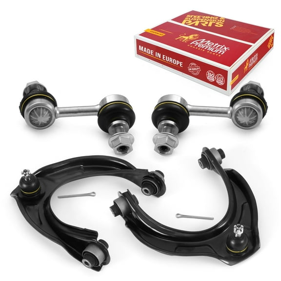 Metrix Premium Chassis Parts - 4 PC Front L/R Upper Control Arm & Front Sway Bar Stabilizer End Link Kit Fits 2009-2014 Acura TL, Replacement RK620614, RK620615, K750093, K750092