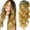 Blonde-24" with dark root, variant on Creamily 26 Inch Brown Wigs for Women V Part Body Wave Wigs Synthetic Curly Wig Long Brown Wigs Cap