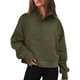 thumbnail image 2 of Sudaderas con capucha para mujer, sudaderas de gran tamaño con media cremallera, sudaderas de manga larga, sudaderas con capucha de polar, suéteres, blusas de otoño para adolescentes, 2 of 5