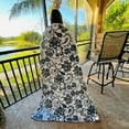thumbnail image 2 of ADHART Navy Blue Throw Blanket : Velvety Soft, Navy Throw Blanket Durable Fleece Accent for Printed Blanket Bed or Couch Navy Blue Throw(Navy Damask and Paisley, 50x60 in) for Christmas gifts,holiday, 2 of 15