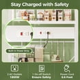 thumbnail image 3 of Amadwell 39.4" Large Bakers Rack, 6-Tier Microwave Stand with Power Outlets, Kitchen Shelf with Wire Basket, 3 of 8