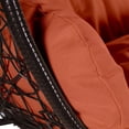 thumbnail image 6 of LeisureMod Hanging Swing Chair Two-Person Seater Egg Chair Brown Frame in Teardrop Design with Armrest Removable Zippered Washable Polyester Cushion Cover for Indoor and Patio Recluse Collection, 6 of 11
