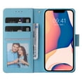 thumbnail image 2 of SaniMore for iPhone 15 6.1" 2023 Case, PU Leather Luxury Marble Flip Cover with Detachable Wrist Strap Card Slot Kickstand Shockproof Magnetic Buckle Protective Shell, Blue, 2 of 8