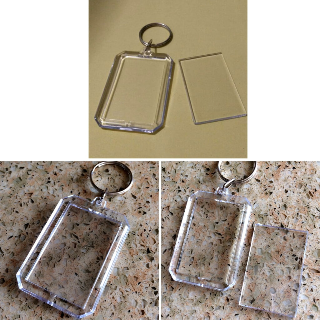 10PCS Clear Acrylic Photo Keychains Blank Square Picture Frame Keyring  Insert Personalized Keychain Custom Insert Photo Keyring - AliExpress