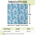 thumbnail image 2 of Light Blue Christmas Snowflake Pattern Square Fitted Tablecloth with Elastic Edge,Square Table Cover,Washable Elastic Table Cover for Home Kitchen Party Decor 36"x36", 2 of 6