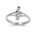 thumbnail image 2 of STERLING SILVER MUSIC NOTE G-CLEF RING, 2 of 2
