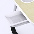 thumbnail image 6 of Foldable Laptop Table,Portable Lap Desk Bed Table Tray Stand with Cup Holder and Tablet Slot for Working Writing Drawing and Eating (White Oak), 6 of 13
