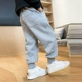 thumbnail image 5 of Boys Pants Drawstring Elastic Sweatpants Active Joggers Warm Sweatpants For Kids khaki pants for toddler boys pants for boys 14-16, 5 of 7