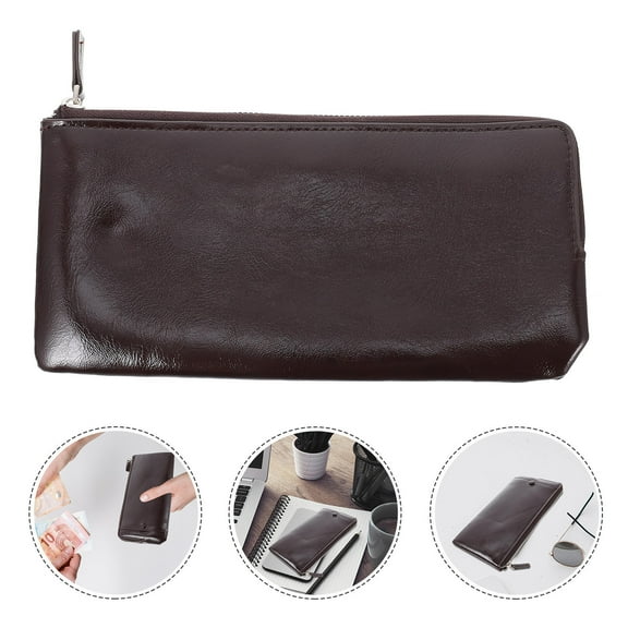 Topbathy 1Pc Lightweight Coffee Men Business Wallet Practical Long Wallet for Cash and Cards