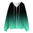 thumbnail image 4 of Womens Zip Up Hoodies Long Sleeve Gradient Color Loose Fit Jackets Casual Fashion Comfy Sweatshirts with Pockets, 4 of 5