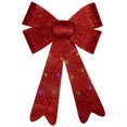 thumbnail image 3 of Northlight LED Lighted Color Changing Tinsel Bow Christmas Decoration - 24" - Red, 3 of 10
